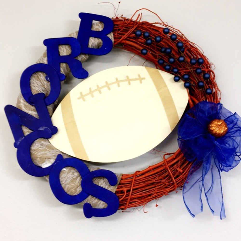 Handmade Broncos Wreath